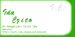 ida czito business card