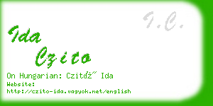 ida czito business card